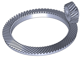 Spiral bevel gear structure